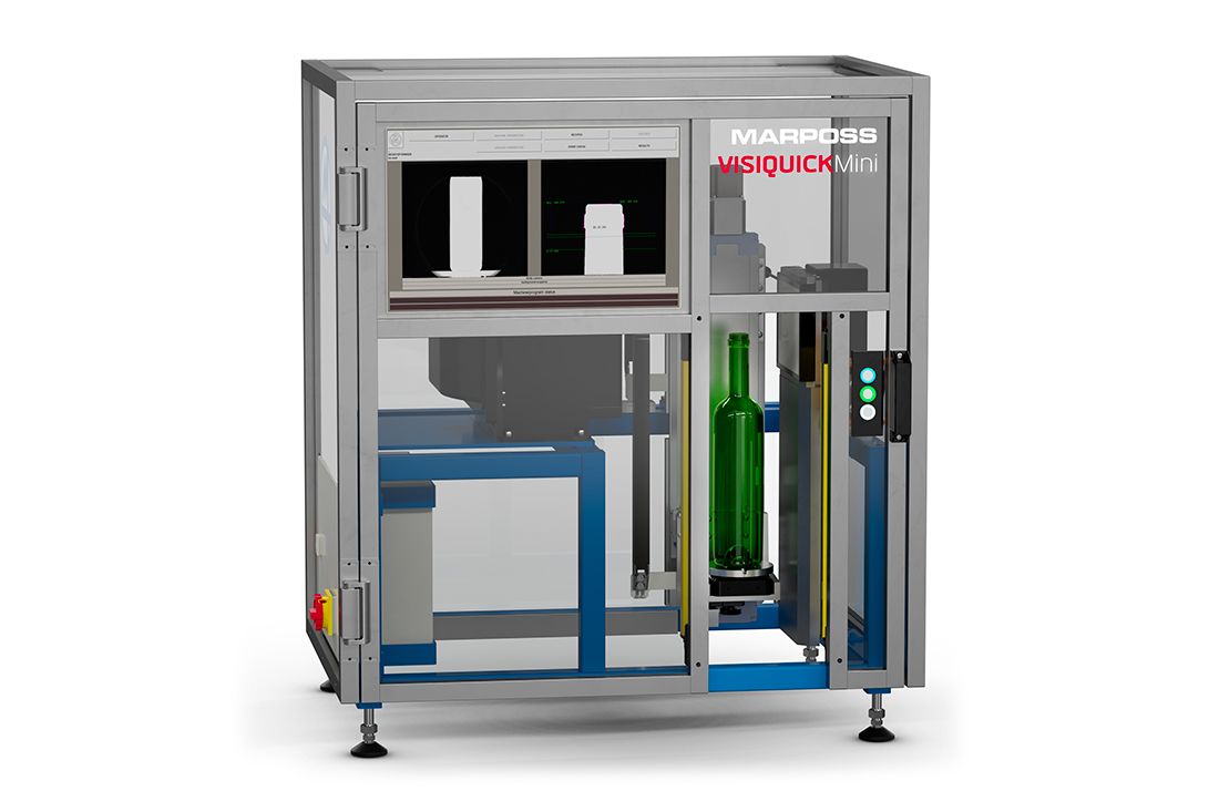 MARPOSS Flexible semiautomatic system for glass containers measurement