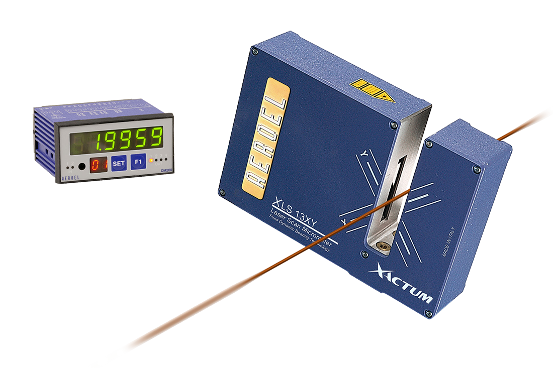 In Line Contactless Gauging Of The Magnet Wire With Round or Rectangular Cross Section