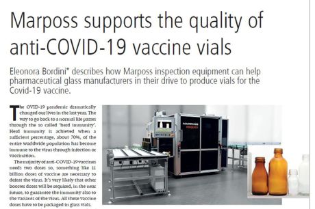 Marposs supports the quality of anti-Covid-19 vaccine vials