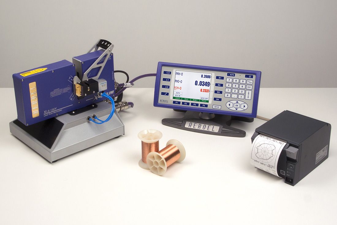 MARPOSS bench top laser micrometer for on line diameter measurement