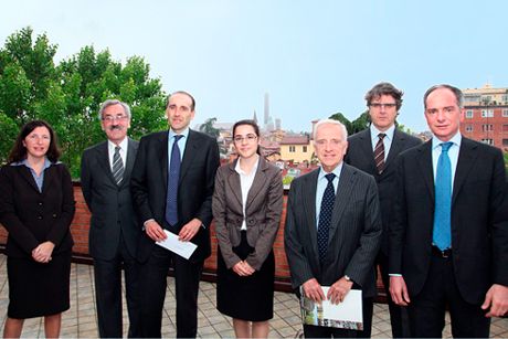 <em>von links: Tiziana Ferrari, Kenneth Keller, Alberto Vacchi, Dorina Georgieva, Stefano Possati, Alberto Possati, Edoardo Possati</em>