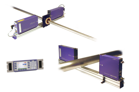 Einachs-Lasermesssystem zur Echtzeit-Durchmesserkontrolle an Stangen- und Rohrmaterial