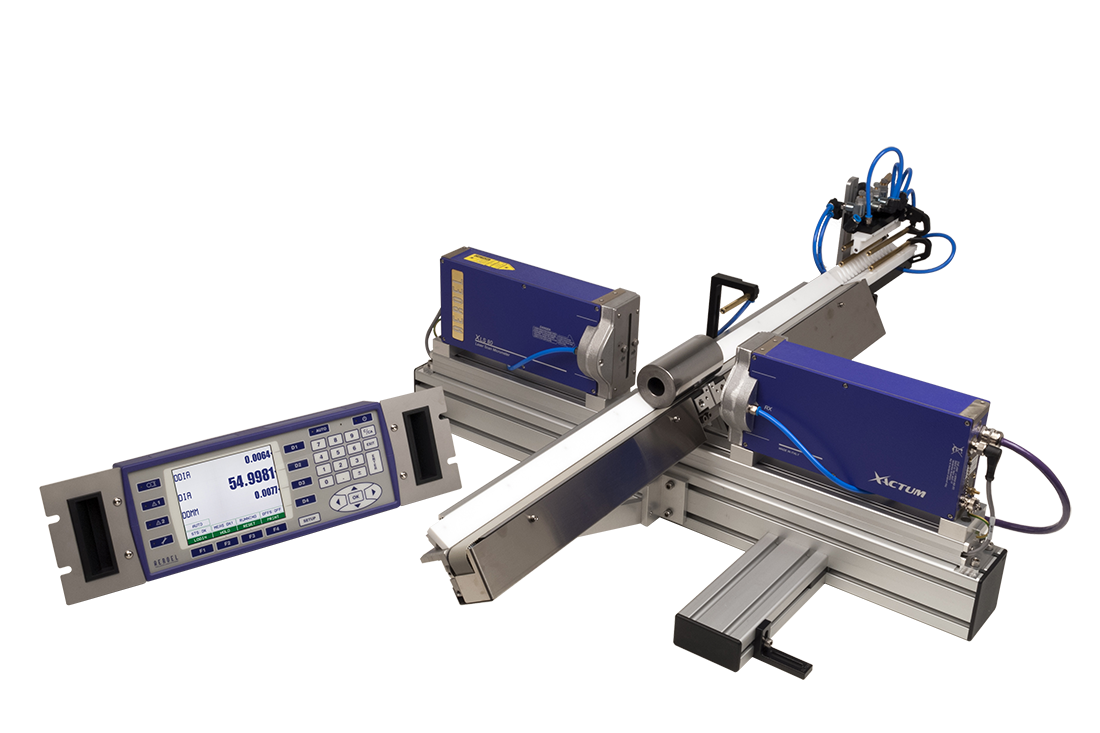 Laser System for Through-feed, Multi-diameter Measuring and Grinder Regulation